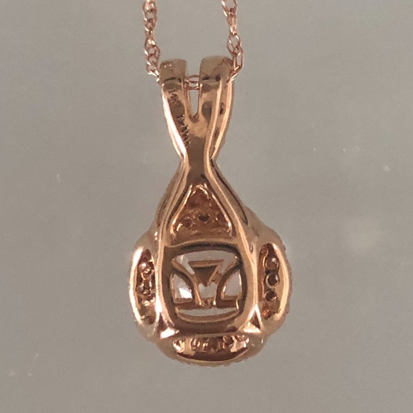 Le Vian Peach Morganite and Diamond Necklace - Picture 4 of 5